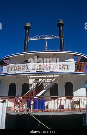 Sydney Showboat vertäut in Darling Harbour, Sydney, New South Wales, Australien Stockfoto