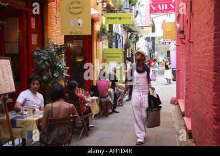 Detail von Neals Yard in der Nähe von Soho in London, England, UK Stockfoto