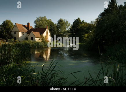 JOHN CONSTABLE FLUSS STOUR FLATFORD MILL SUFFOLK KÜNSTLER HEUWAGEN WILLY LOTT S HAUS FRIEDLICH RUHIGEN BESCHAULICHEN REFLEXIONEN DEDHAM VA Stockfoto