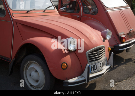 Alten 2CV Deux Chevaux In Heidelberg Deutschland Stockfoto