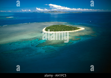 Tavarua Insel Mamanuca Inseln Fidschi Antenne Stockfoto