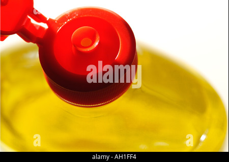 Waschmittel Flasche Rot flip-Top Deckel Stockfoto