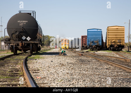 Die Eisenbahn Spur Amelia Island Florida Vereinigte Staaten von Amerika Stockfoto