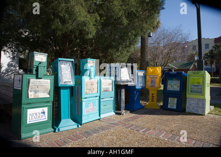 Zeitung steht Amelia Island Florida Vereinigte Staaten von Amerika Stockfoto