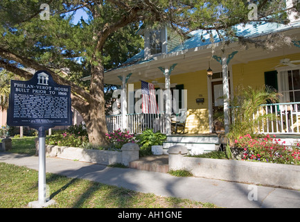Traditionelle Colonial House Amelia Island Florida Vereinigte Staaten von Amerika Stockfoto