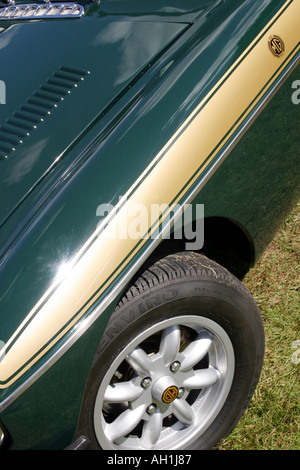 Streifen Sie auf Panel Jubiläum MGB GT-Sportwagens Stockfoto