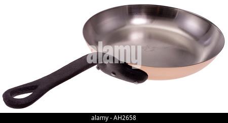Pfanne, die Silhouette auf weißem Hintergrund Stockfoto