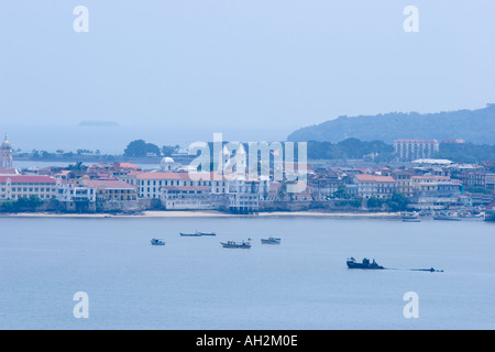 Luftaufnahme der alten Viertel. Panama City, Republik von Panama, Mittelamerika. Stockfoto