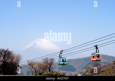 Mount Fuji 3776m Seilbahn Hakone Insel Honshu, Japan Stockfoto