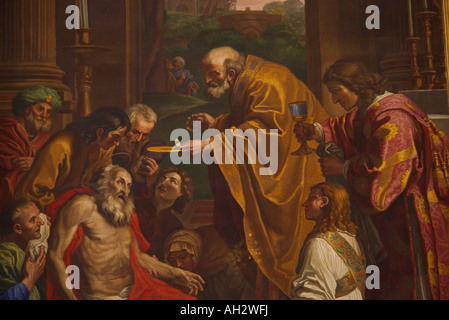 Rom Italien-Basilika Sankt Peter Pinakothek Kommunion des Hl. Hieronymus Domenichino Stockfoto