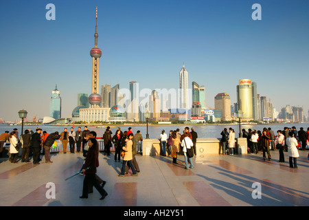 Skyline in Shanghai Stockfoto