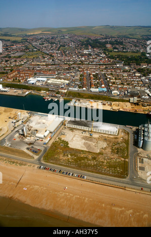 Luftaufnahme, Shoreham Hafen, Sussex Stockfoto