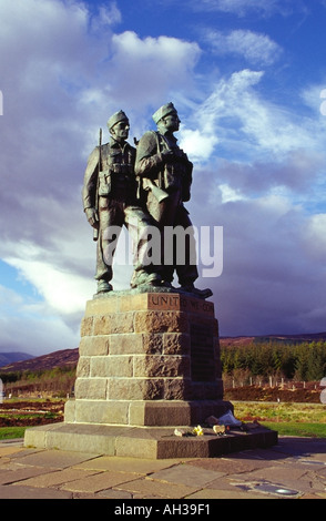 Denkmal für ww2 Kommandos an Spean Bridge in der Nähe von Fort William Hochland Schottland Europa Stockfoto