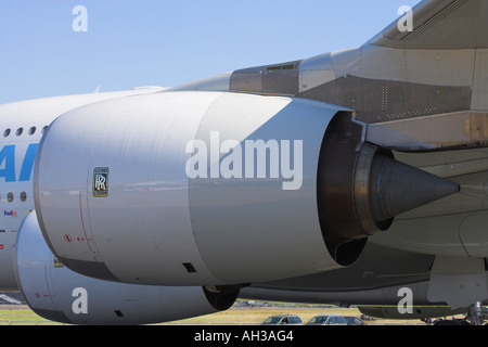 Rolls Royce Motor an A380 Stockfoto