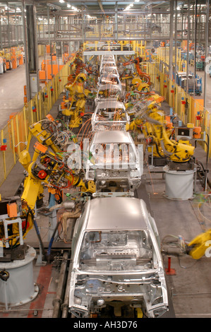 Nissan Roboter an das Automobilwerk in Newcastle UK Stockfoto