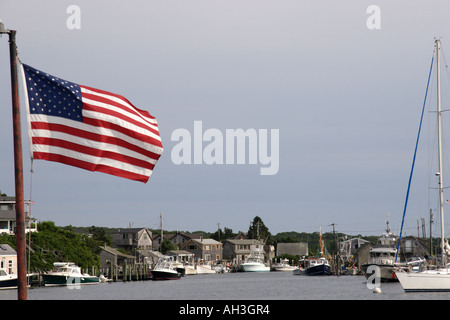 Menemsha Fischerdorf Martha s Vineyard Stockfoto