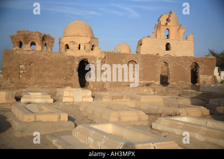 Fatimidische Friedhof, Mausoleum von XI-XII c., Assuan, Ägypten Stockfoto