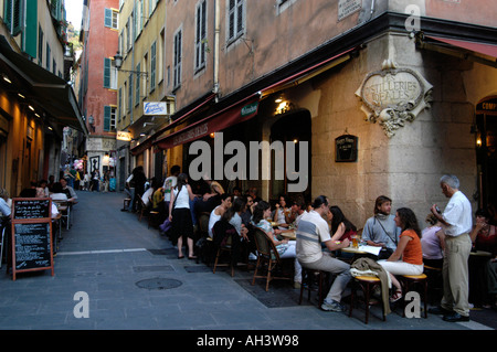 Bar in Nizza Frankreich Vieille Ville Stockfoto