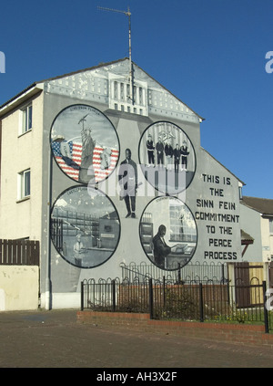 Loyalist Wandbild in Belfast, Nordirland, Vereinigtes Königreich Stockfoto