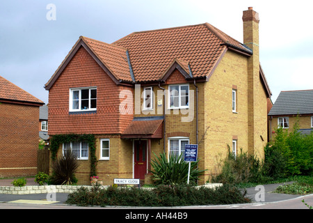 Großes Einfamilienhaus zum Verkauf auf der Abtei Meads privaten Wohnsiedlung Gehäuse Entwicklung in Swindon England UK Stockfoto