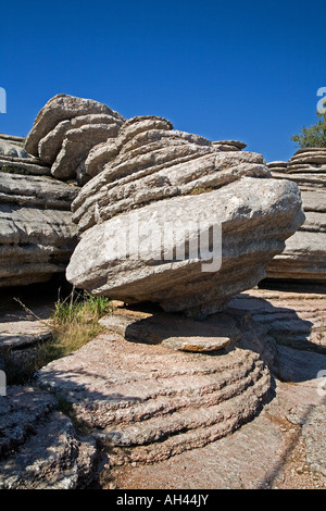 Antequera - El Torcal Naturschutzgebiet. Stockfoto