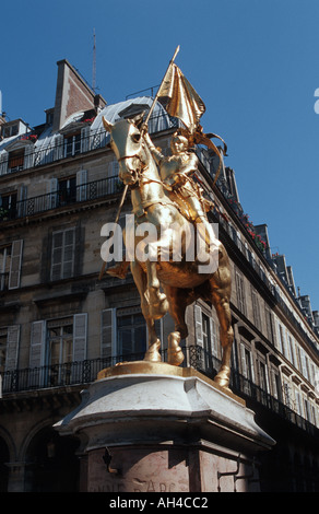 Joan of Arc Statue in Paris Stockfoto