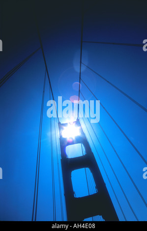 Golden Gate Brücke die Bucht San Francisco California USA Vereinigte Staaten von Amerika Stockfoto