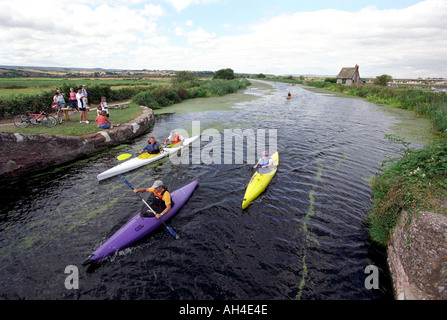Kanuten auf dem Exeter Kanal im Devon England UK Stockfoto