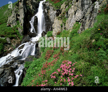 CH - URI: Alpine Wasserfall am Oberalppass Stockfoto