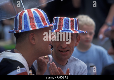 Straßenfest feiern für das goldene Jubiläum Juli 2002 Stockfoto