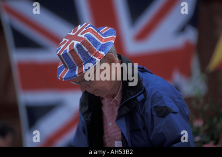 Straßenfest feiern für das goldene Jubiläum Juli 2002 Stockfoto