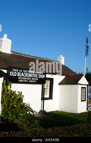 Alte Schmiede Shop und Ehe Zimmer Gretna Green Schottland Stockfoto