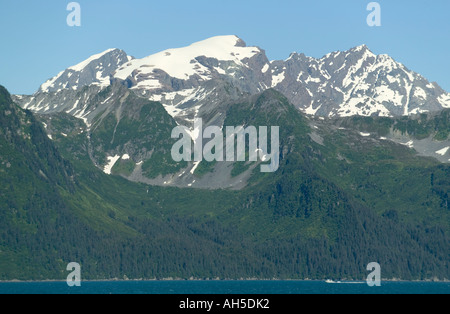 Berge entlang der Resurrection Bay in der Nähe von Seward Alaska USA Stockfoto