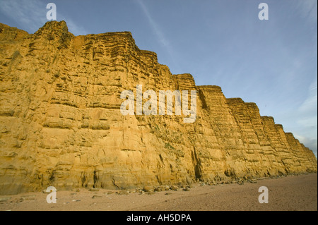 Sandy Klippen von West Bay nr Bridport Dorset Great Britain Stockfoto