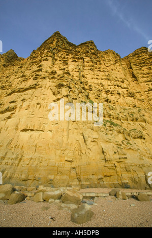 Sandy Klippen von West Bay nr Bridport Dorset Great Britain Stockfoto