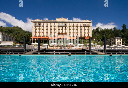 Das Grand Hotel, Tremezzo, Comer See, Lombardei, Italien Stockfoto