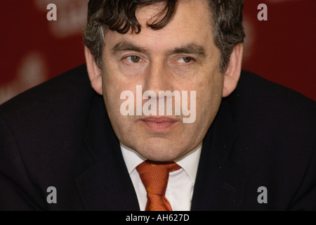 Gordon Brown im Bild bei einem Besuch in South Wales UK Stockfoto