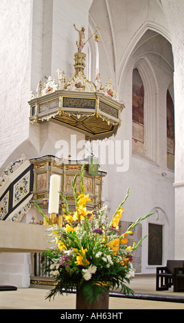 Lübecker Dom Innen Kanzel Stockfoto