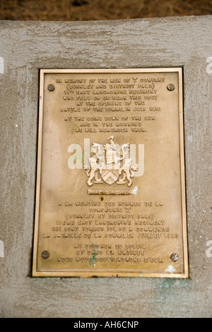 Denkmal für die Chorley Kumpels, die starb in der Schlacht 1916 an der Somme in Sheffield Memorial Park, Frankreich Stockfoto