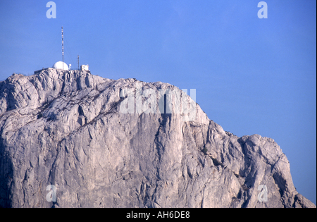 Frankreich-Provence-Wetterstation auf Sainte Baume Berg Stockfoto