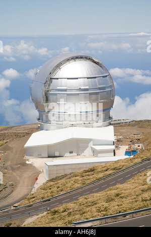 Gran Telescopio Canarias, Roque de Los Muchachos Observatorium, La Palma, Kanarische Inseln Stockfoto