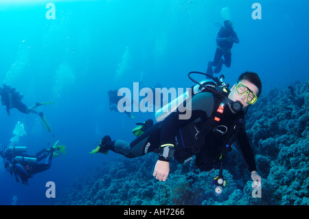 ÄGYPTEN ROTES MEER SHARM EL SHEIKH TAUCHEN STROUD TAL SUB-AQUA CLUB MITGLIEDER ZYKLON CHRIS SLY Stockfoto