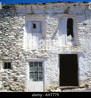 Einen alten Stein in der höchsten weißen Dorf Capileira in den Alpujarras Andalusien Südspanien wohnen Stockfoto