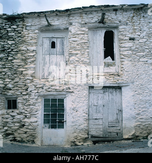 Eine alten Stein wohnt in der höchsten weißen Dorf Capileira in den Alpujarras Andalusien südlichen Spanien KATHY DEWITT Stockfoto