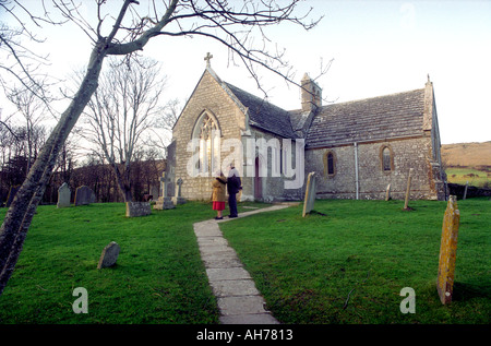 Str. Marys Kirche in der verlassenen Dorf Bucht in Dorset England UK Stockfoto