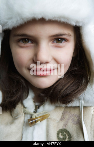 Porträt eines Mädchens, das Lächeln auf den Lippen Stockfoto