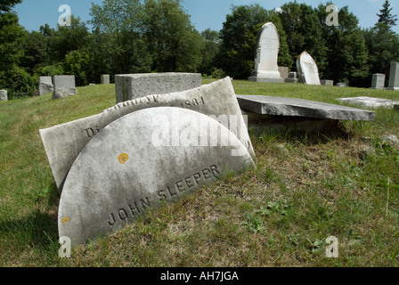 Chester Dorffriedhof in den Herbstmonaten befindet sich in Chester New Hampshire USA Stockfoto