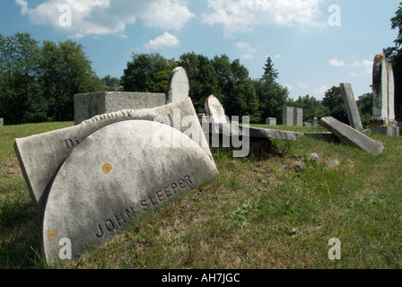 Chester Dorffriedhof in den Herbstmonaten befindet sich in Chester New Hampshire USA Stockfoto
