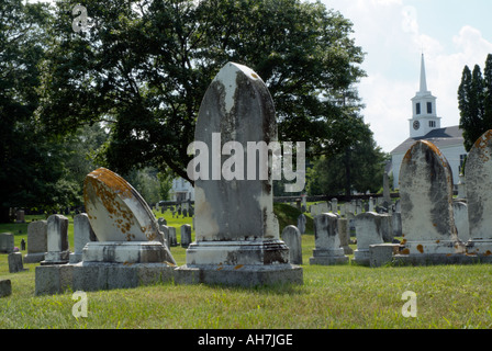 Chester Dorffriedhof in den Herbstmonaten befindet sich in Chester New Hampshire USA Stockfoto