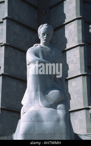 Statue von Jose Marti, Plaza De La Revolucion, Havanna Kuba Stockfoto